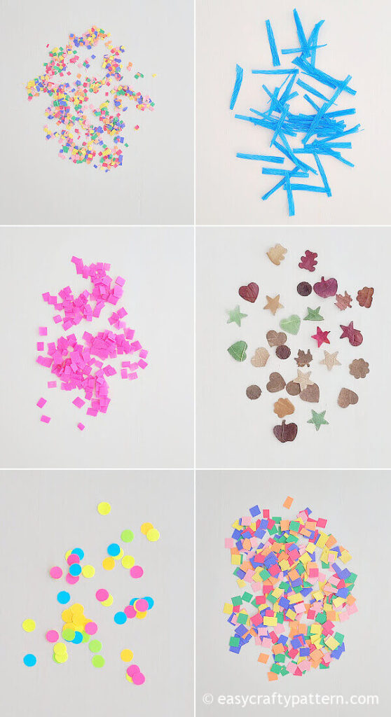 Colourful biodegradable confetti