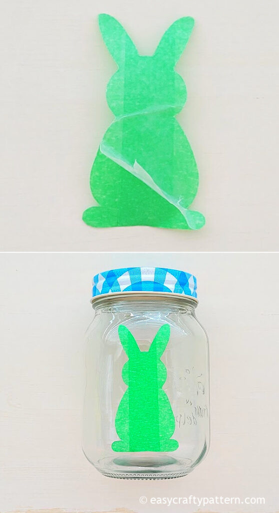 Attaching bunny template on the jar.