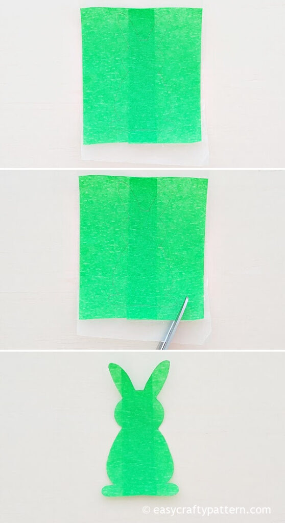 Green bunny template.