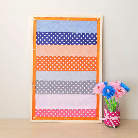 DIY Fabric Covered Cork Board | Easy Crafty Pattern