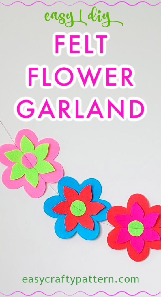 Garland from felt flower.