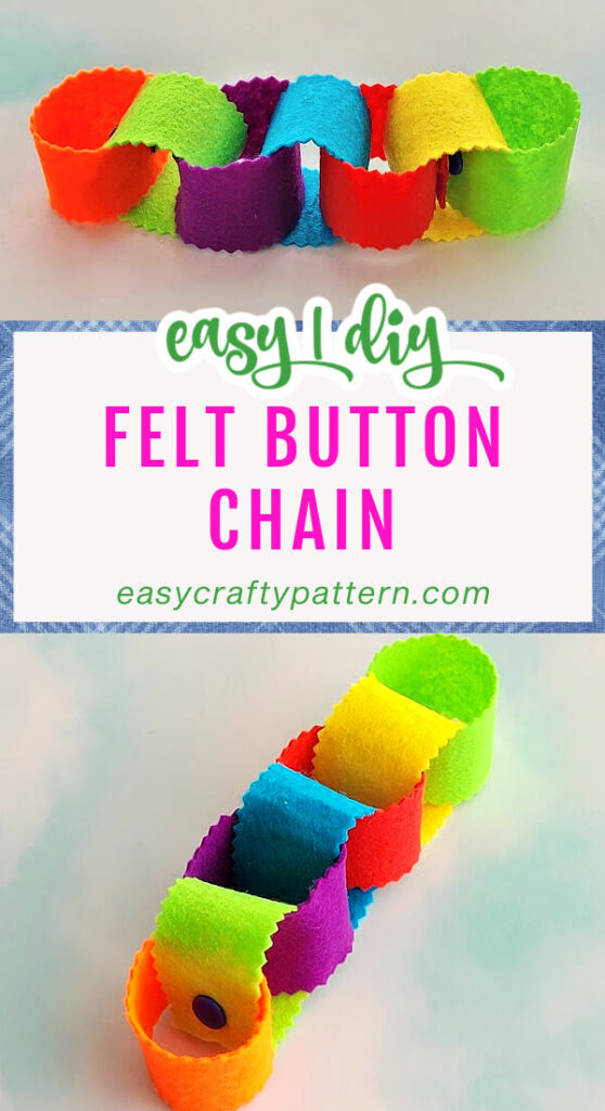 Colourful felt button chain.