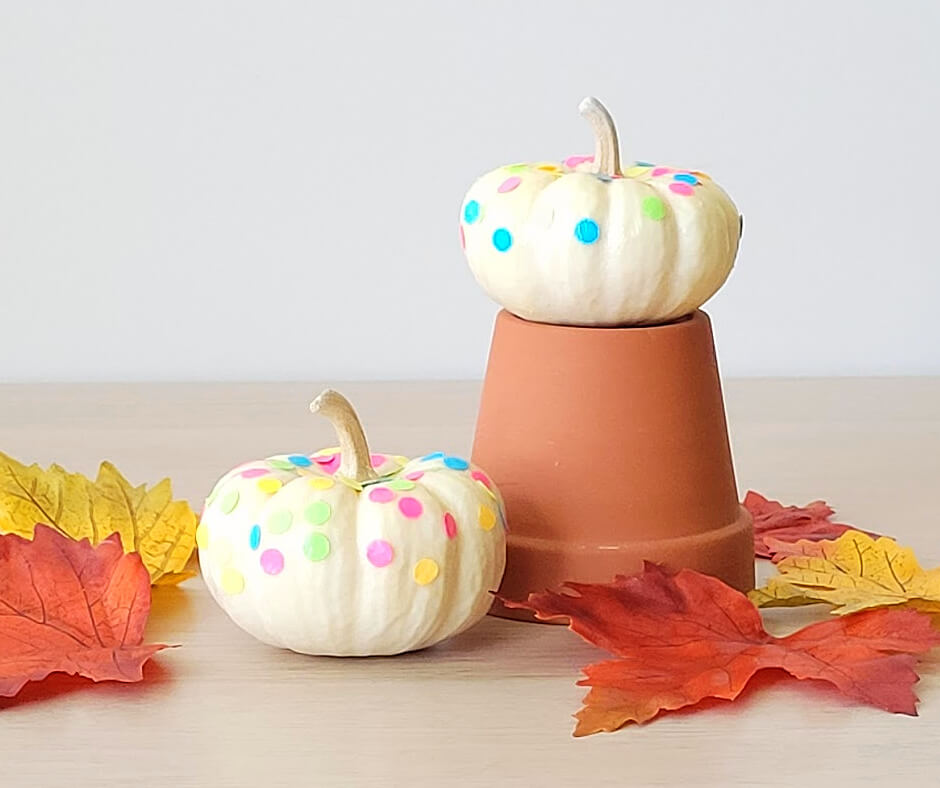 Easy Confetti Pumpkins Idea For Fall Season