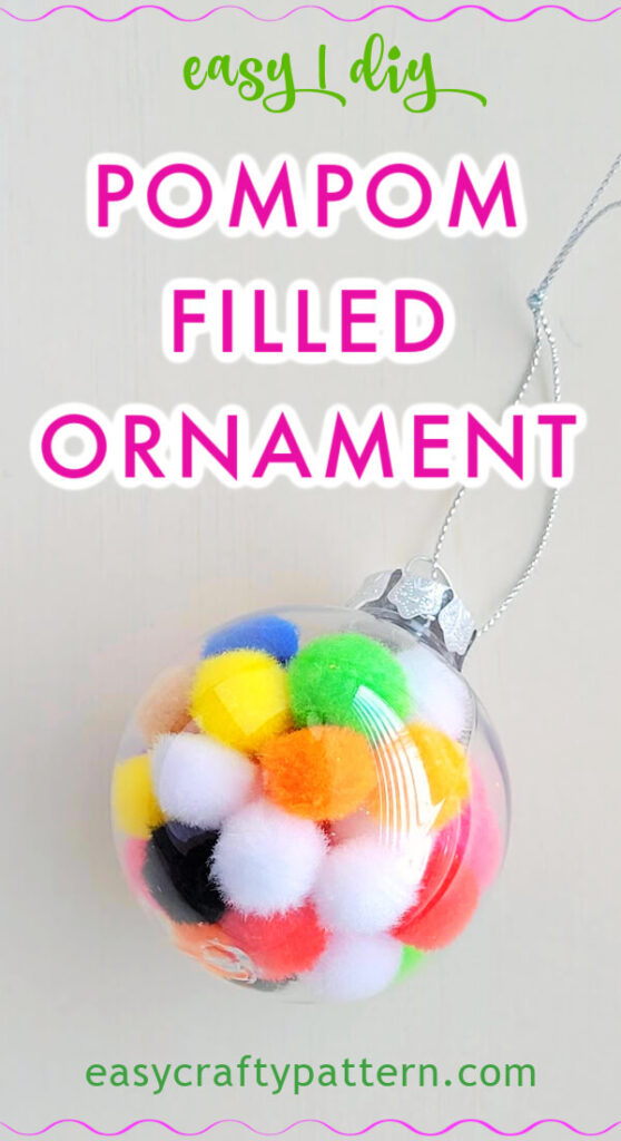 Colorful pompom ornament ball.