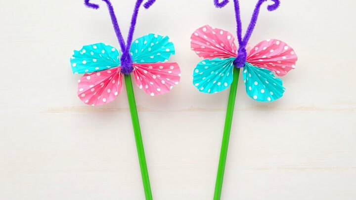 Cupcake Liner Butterflies, Kids' Crafts, Fun Craft Ideas