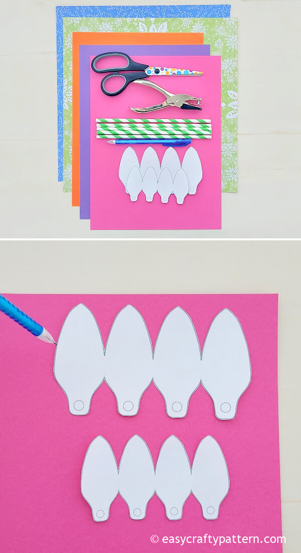 Easy Paper Tulip Craft Tutorial | Easy Crafty Pattern