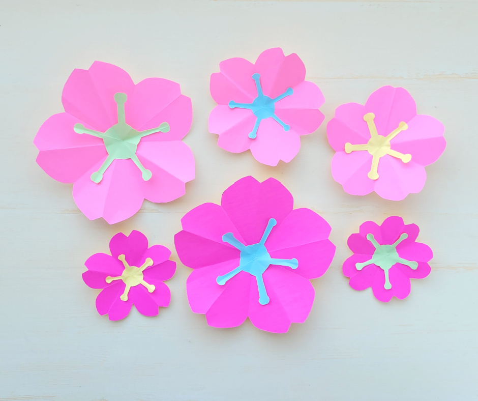 Easy Paper Cherry Blossom Craft
