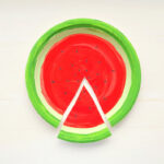 Paper watermelon craft idea.