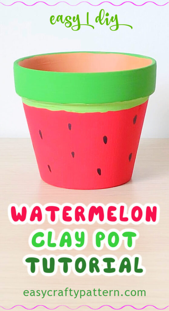Watermelon clay pot for flower.