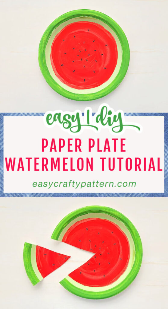 Watermelon paper plate.
