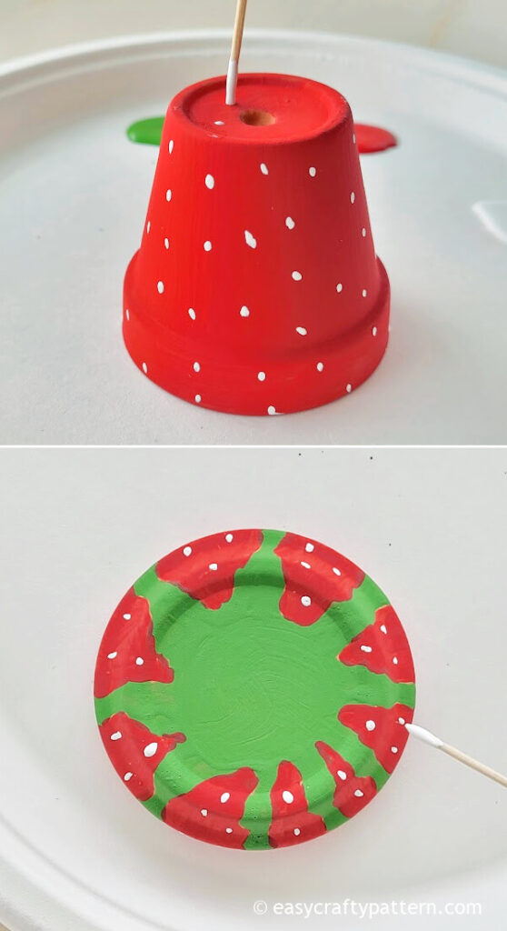 Painting strawberry seed.
